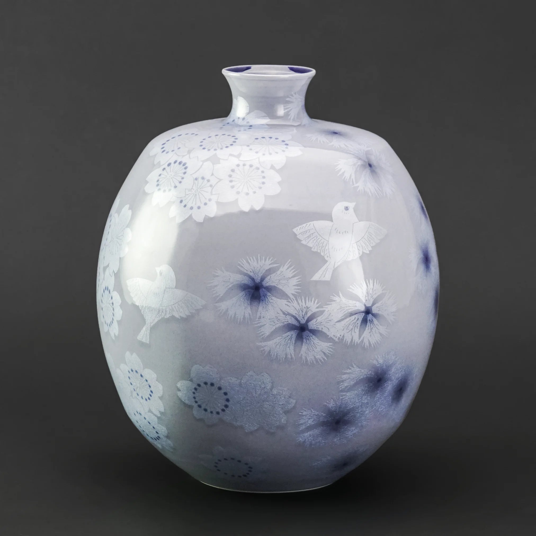 BV-105 宋代 白釉 天鶏壷 花入 花瓶 中国美術 サイズ 15.0cmX30.